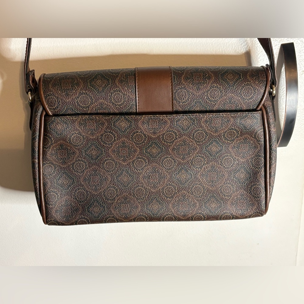 VTG Liz Claiborne Crossbody Brown Paisley Leather Purse Bag - Picture 2 of 16